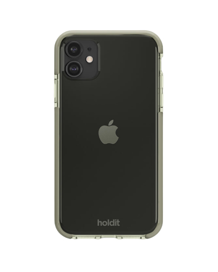 HOLDIT SEETHRU CASE IPHONE - 11/XR KHAKI GREEN