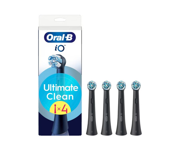 Oral-B iO Ultimate Clean 4 pcs Replacement Toothbrush Heads, Black