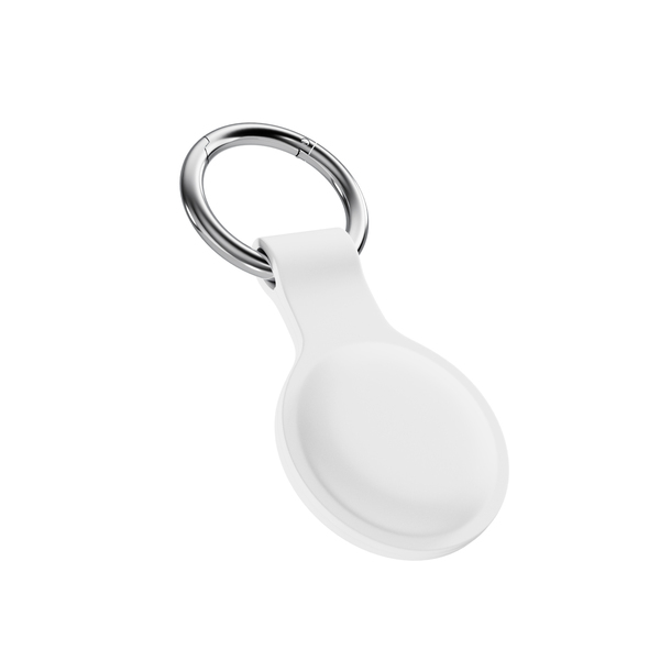 Epico Silicone Full Back Case | AirTag | White | Robust Metal Ring