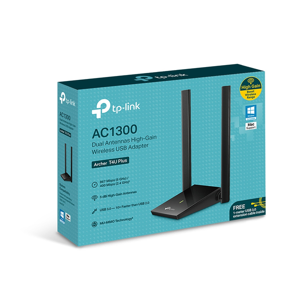 TP-LINK ARCHER T4U AC1300 HIGH GAIN WIFI USB AD.