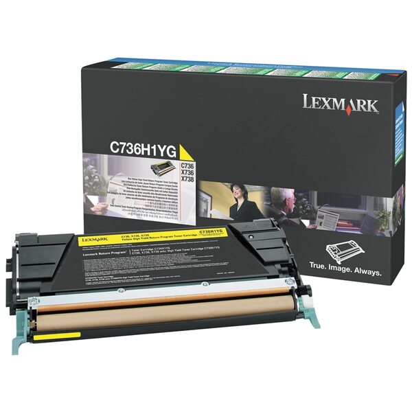 Lexmark C736H1YG High Yield lasertoner, gul
