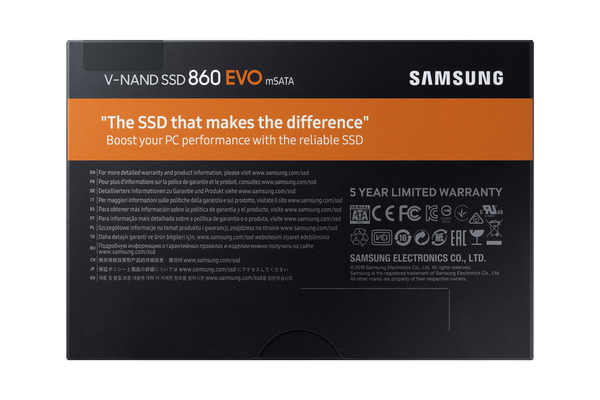 Samsung 1TB 860 EVO, mSATA, 550/520 MB/s - SSD