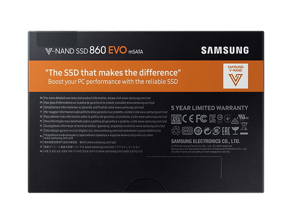 Samsung 1TB 860 EVO, mSATA, 550/520 MB/s - SSD