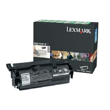 Lexmark X651H11E High Yield lasertoner, svart
