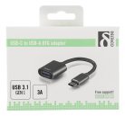 Deltaco USB C 3.1 Gen 1 to USB A Aluminium space grey Color box