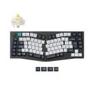 Keychron Q10 Max Q10M-M4-BO 75% Alice Wireless Mechanical Ergonomic Gaming Keyboard, Gateron Jupiter, Carbon Black