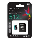 A-Data Premier Pro 512GB MicroSDXC - memory card + SD adapter
