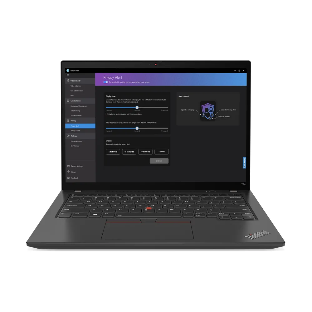 Lenovo ThinkPad T14 14" i5-1335U, 16 Gt, 256 Gt SSD, Win 11 Pro -kannettava, Musta