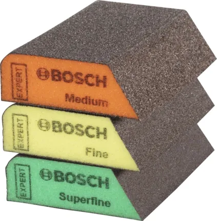 Bosch EXPERT S470 Combi sanding block set, 3 pieces, sanding sponge (multicolored, 97 x 69 x 26mm)