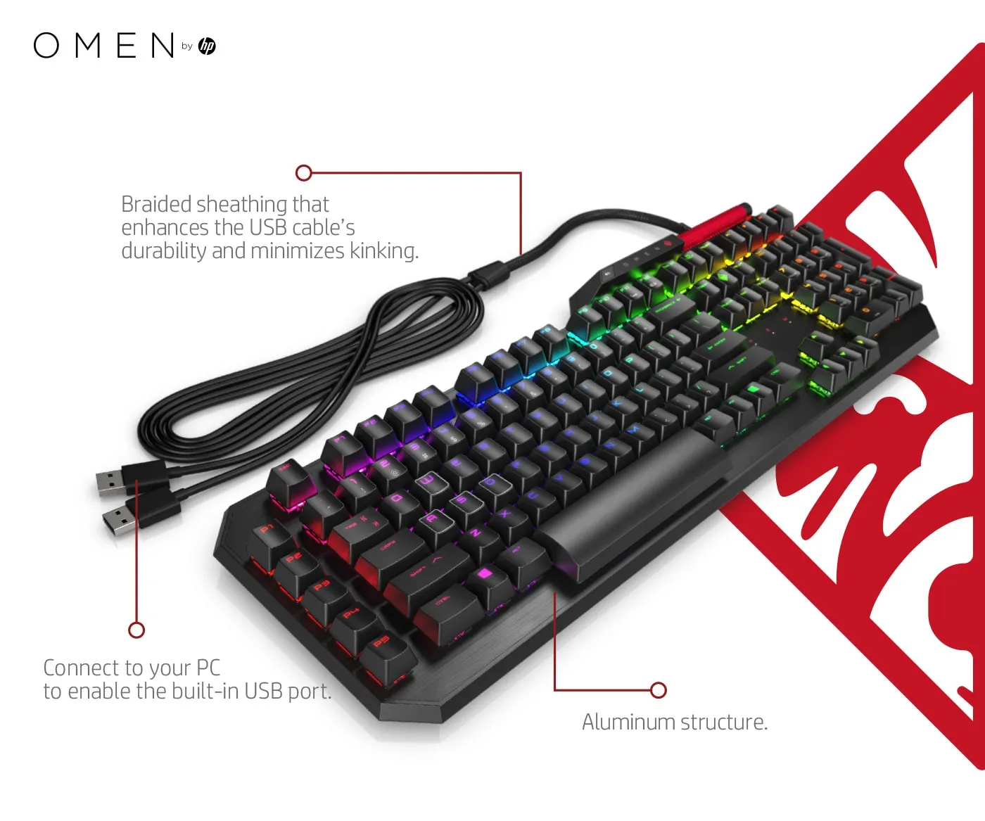 HP OMEN Sequencer mekaniskt speltangentbord, Optical-mechanical, svart