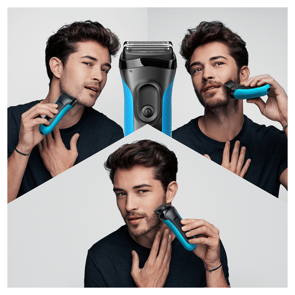 Braun Series 3 Shave&amp;Style 3010BT - foil shaver, Black, Blue