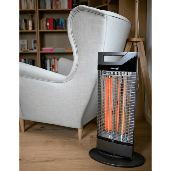 Steba CH 1 ECO Carbon-infrav&auml;rmare, 1000 W, 2 effektniv&aring;er, Justerbar termostat, Svart/Antracit