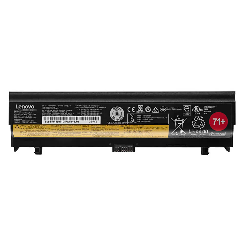 ThinkPad Battery 71+6 kennon (48 Wh) Lithium-Ion -akku, paino 330 gThinkPad L560, L570