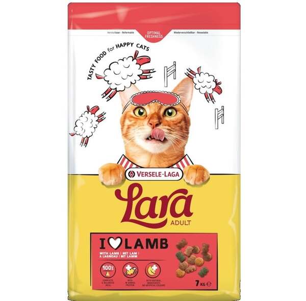 Versele-laga Lara Adult Lamb, Kissan kuivaruoka, 7 kg