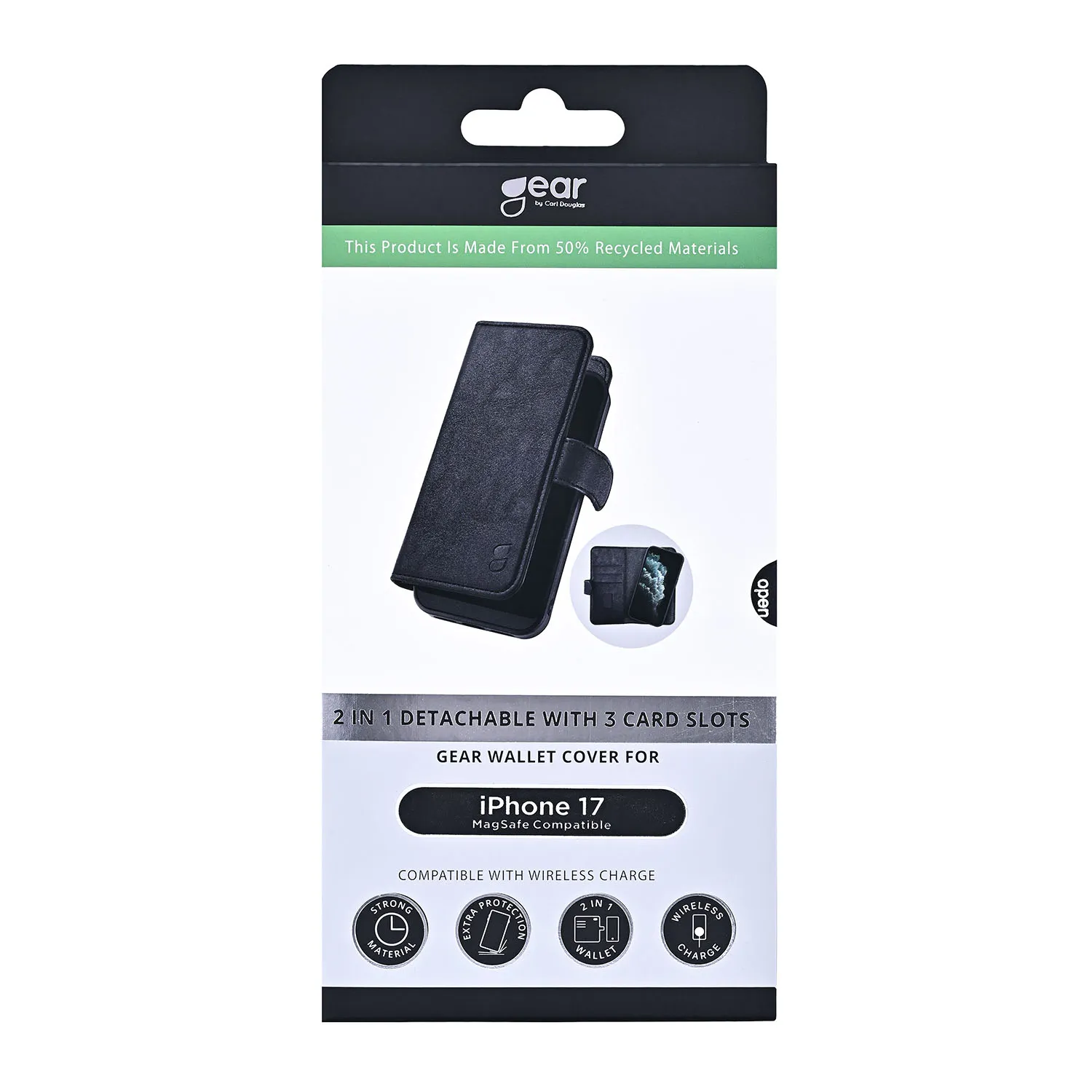 MagSerie 2-in-1 Wallet Case for iPhone 17, Black