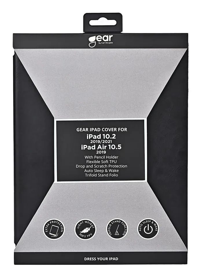GEAR Tabletfodral Svart iPad 10.2"/ 10,5" 19/20/21