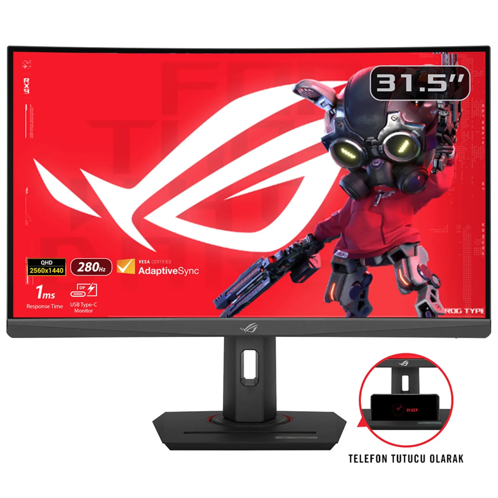 ASUS ROG Strix XG32WCMS 31.5" QHD, VA Curved Gaming Monitor with USB-C hub