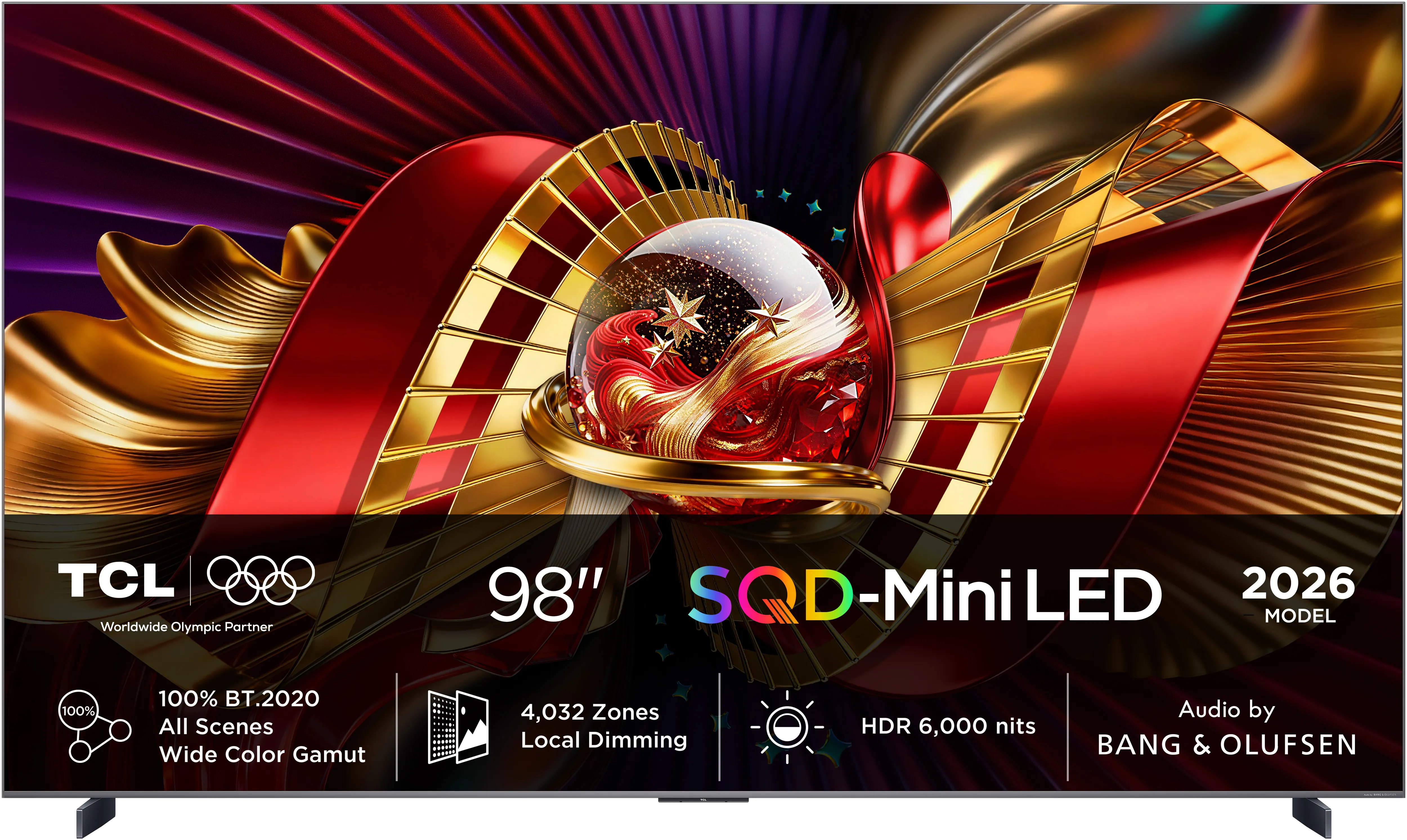 TCL 98C8L 98" 4K SQD-Mini LED Google TV, 144 Hz, Dolby Vision, HDR10