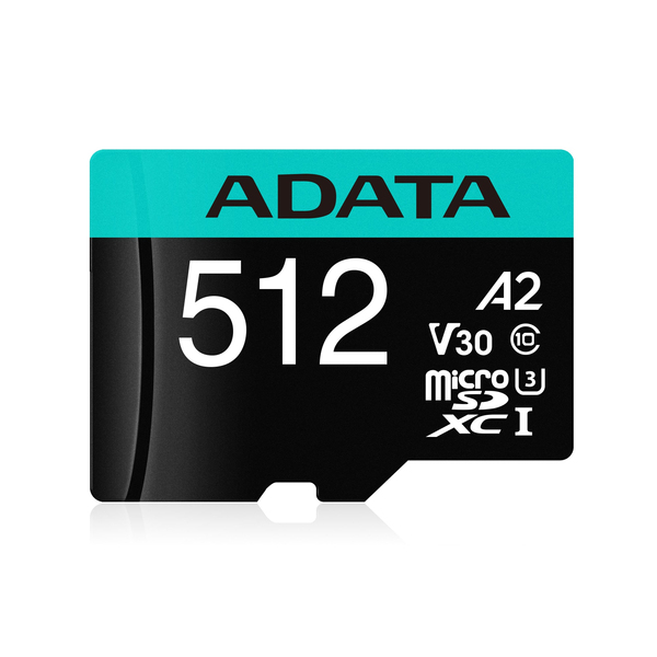 A-Data Premier Pro 512 Gt MicroSDXC -muistikortti + SD-adapteri