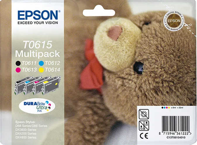 EPSON 4-COLORS T061 DURABRITE ULTRA INK