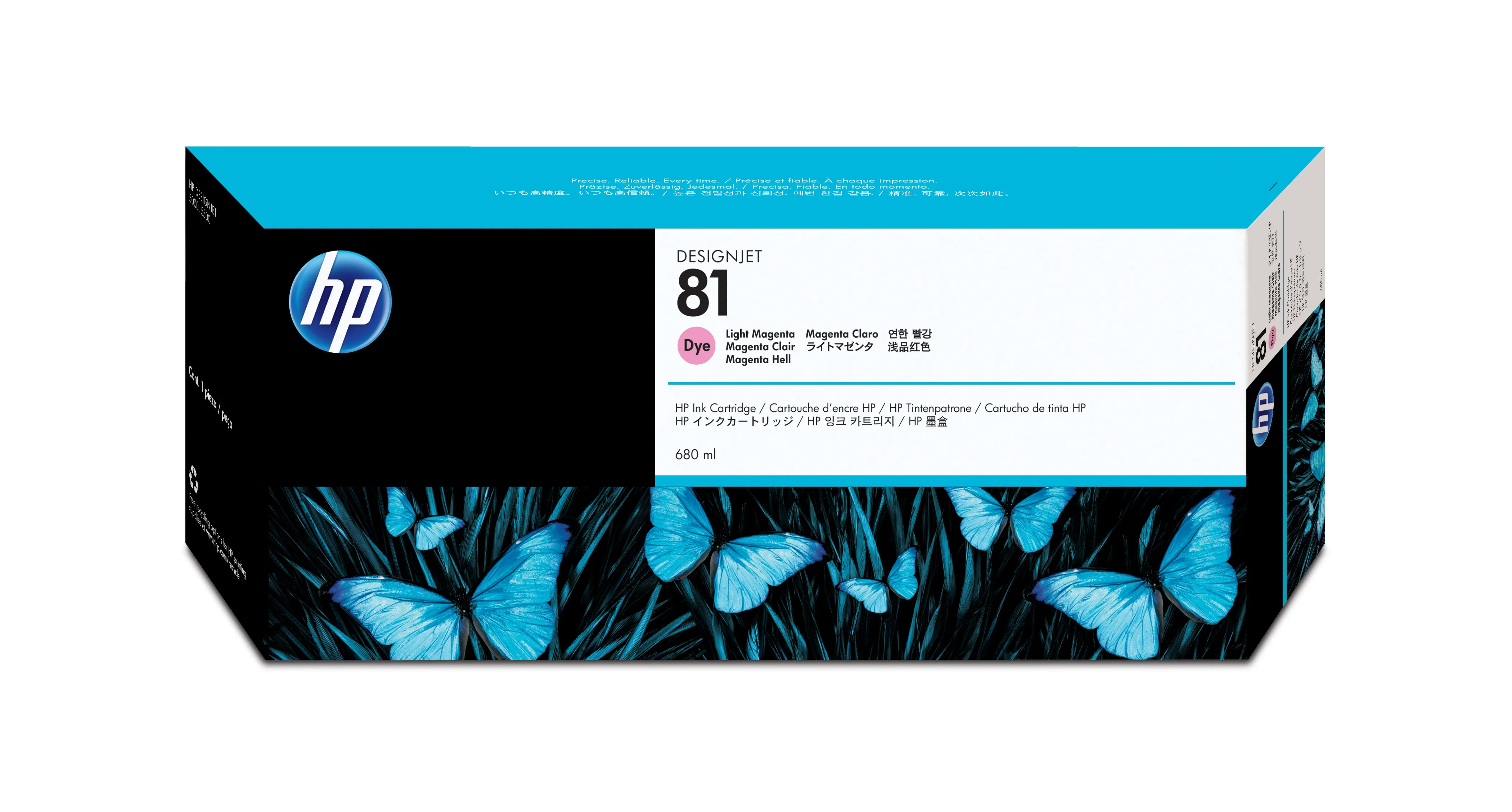 HP No. 81 -mustekasetti, 680 ml, vaalea magenta