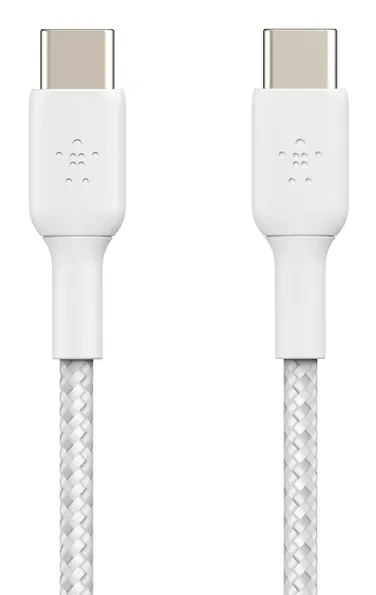 Belkin BoostCharge Braided USB-C - USB-C - cable, 2m, White