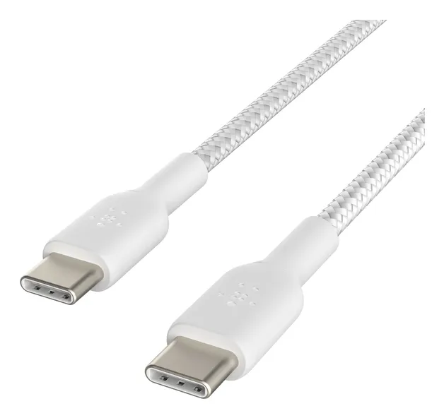Belkin BoostCharge Braided USB-C - USB-C - cable, 2m, White