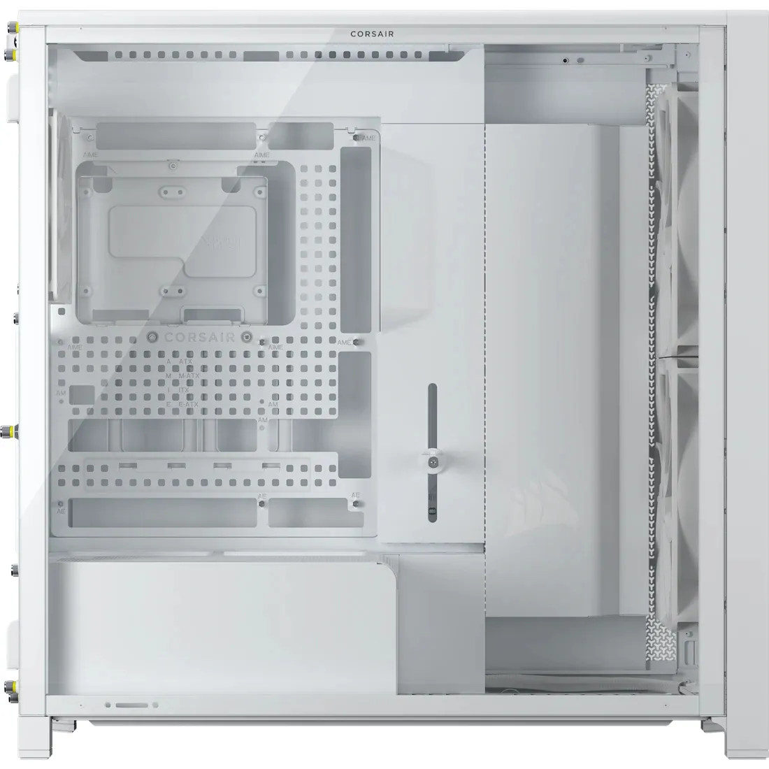 CORSAIR FRAME 5000D Wood RS Midi-Tower Case with window and RGB lighting, White, Walnut