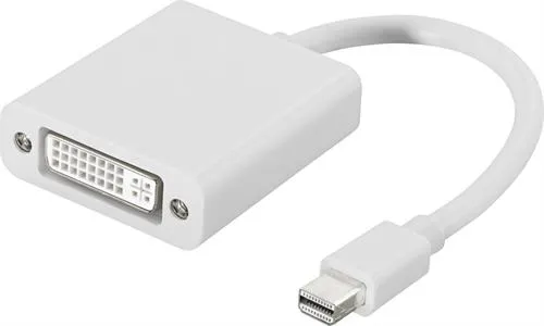 Deltaco  mini DisplayPort &ndash; DVI-D - adapter, White