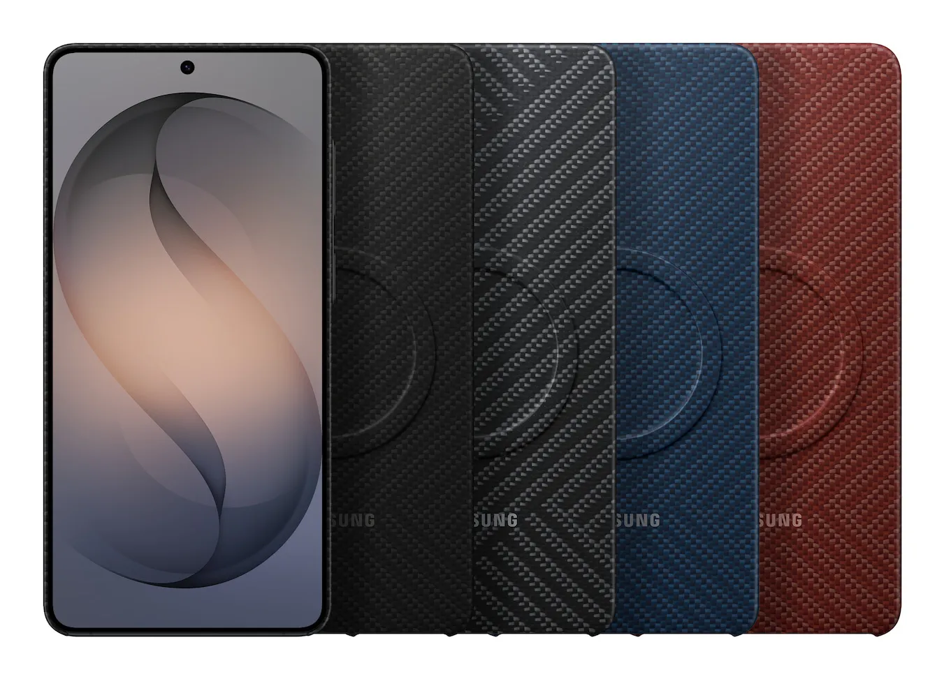 Samsung Galaxy S26+ Carbon Magnet Case -suojakuori, Musta