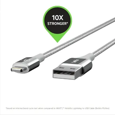 Belkin MIXIT DuraTek USB-A - Lightning - cable, 1.2 m, Silver