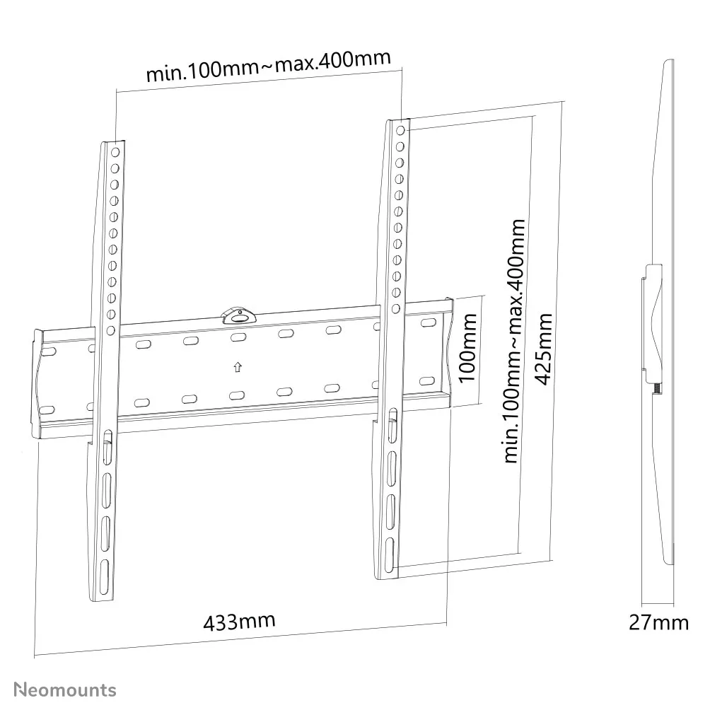 Neomounts by Newstar Flat Screen Wall Mount fixed (32-55") Black