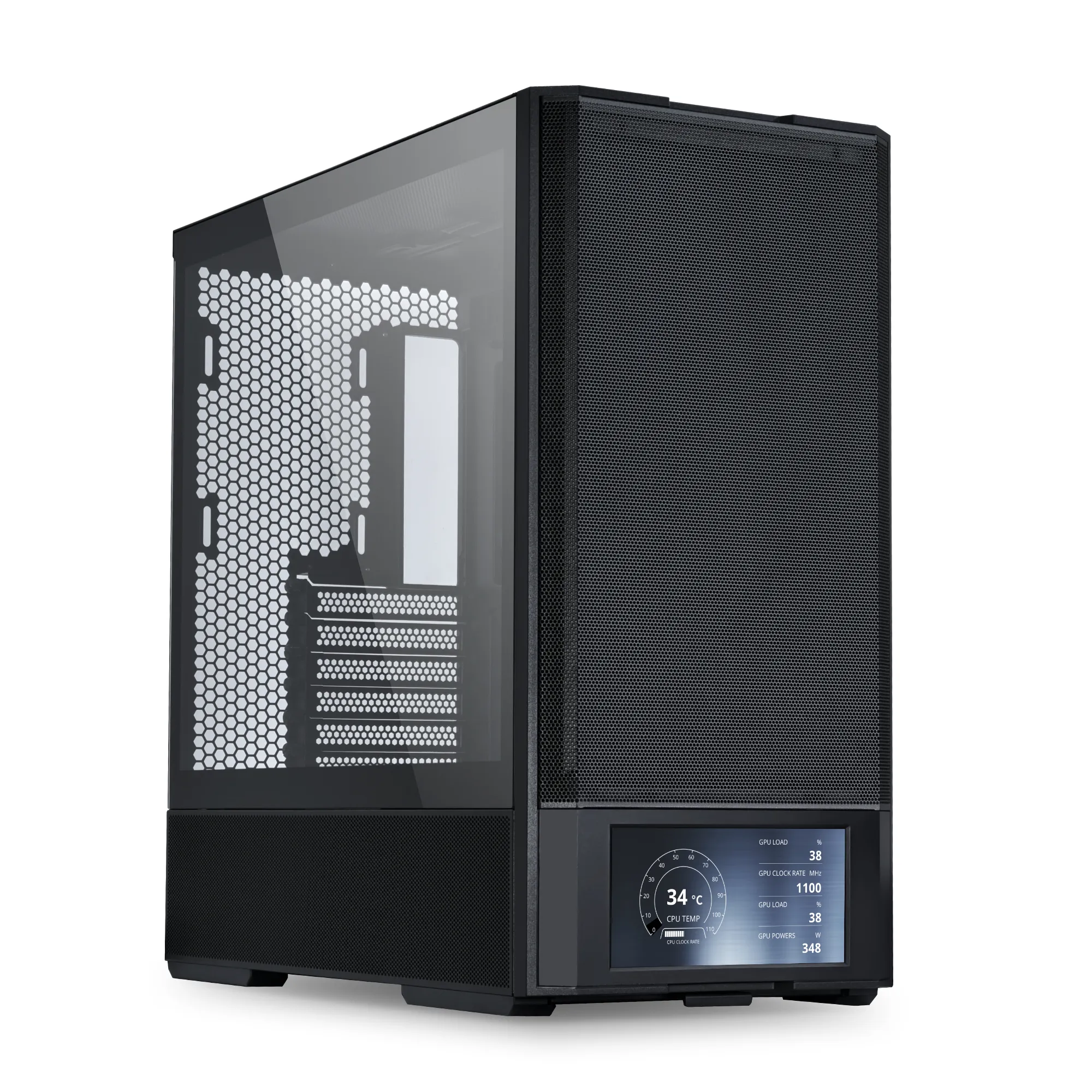 Lian Li LANCOOL 207 Digital Midi-Tower Case with window and RGB lighting, Black