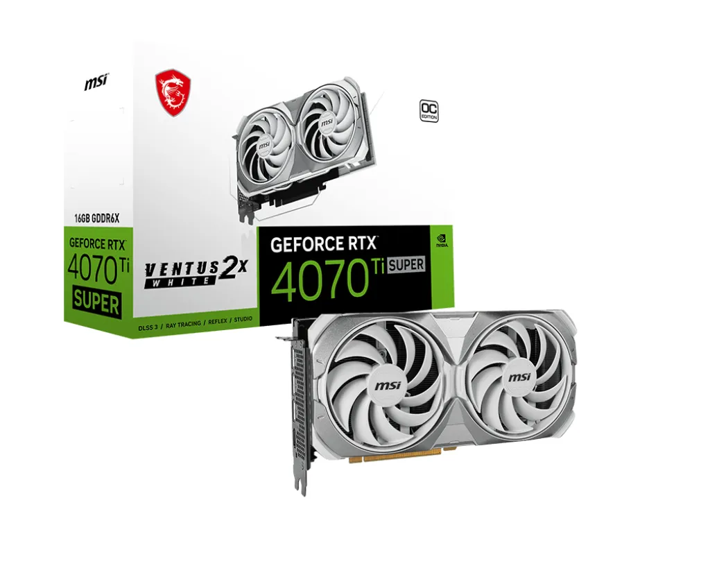 MSI GeForce RTX 4070 Ti SUPER 16G Ventus 2X White OC - graphics card