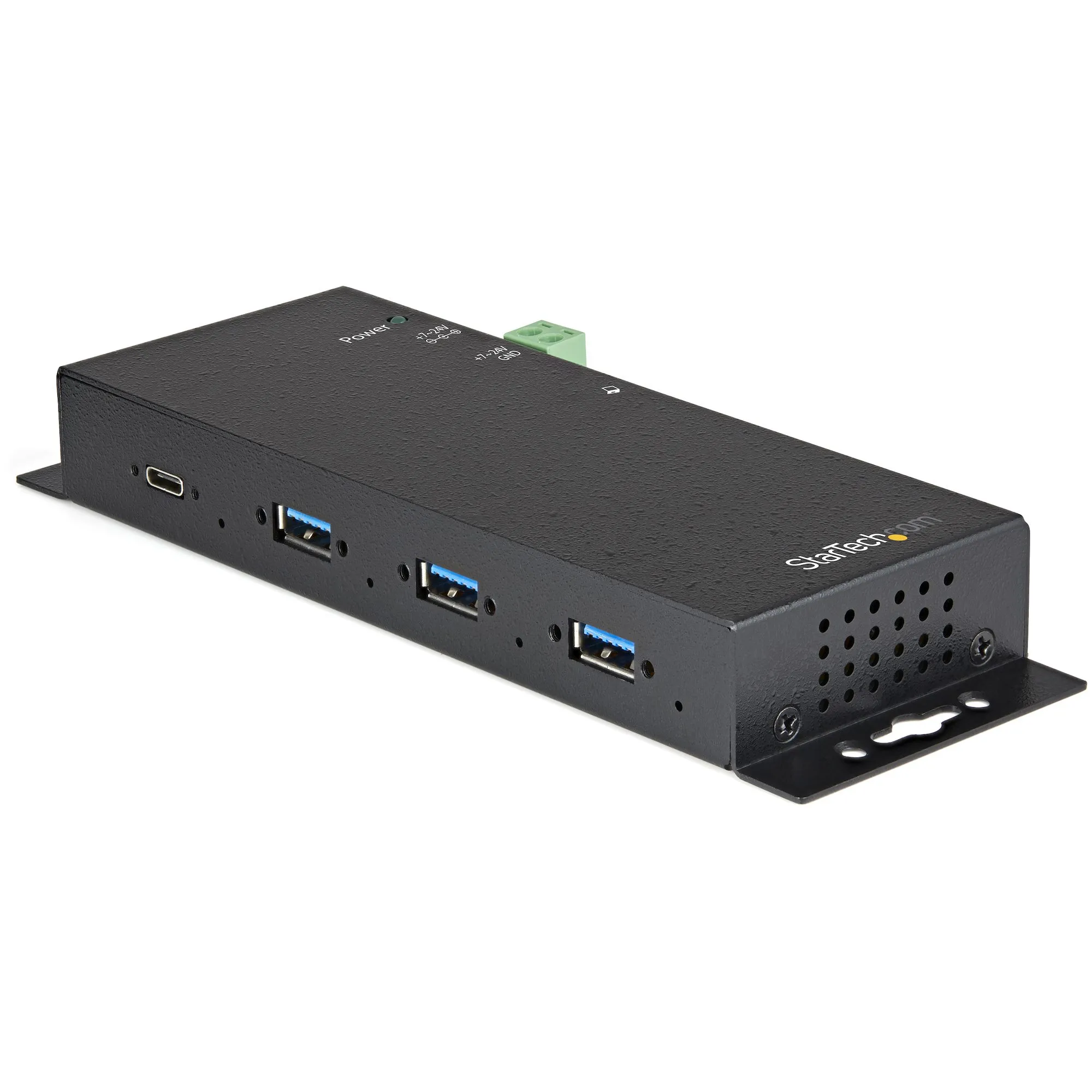 STARTECH.COM 4 port USB-C hub 10Gbit/s - Metal industrial USB Type-C hub - 3xA/1xC ESD - USB-C or USB-A host