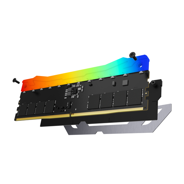 Kingston Fury Renegade RGB 48 Gt (2x24Gt) 8400 MHz, CL40, DDR5 XMP -muisti, musta/hopea