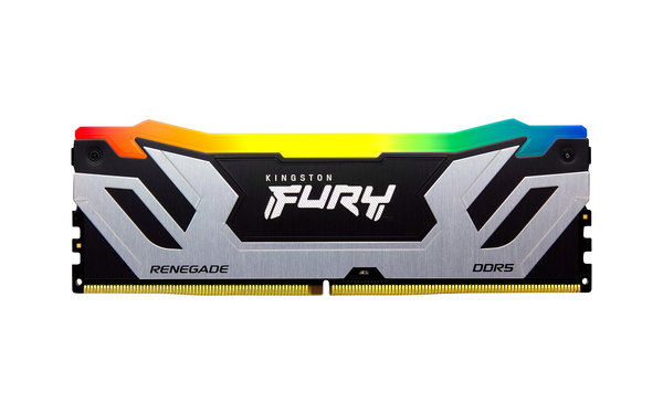 Kingston Fury Renegade RGB 48 Gt (2x24Gt) 8400 MHz, CL40, DDR5 XMP -muisti, musta/hopea