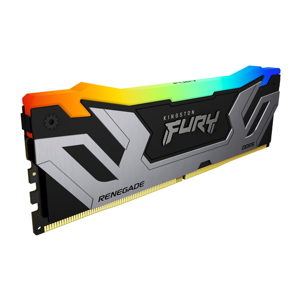 Kingston Fury Renegade RGB 48 Gt (2x24Gt) 8400 MHz, CL40, DDR5 XMP -muisti, musta/hopea