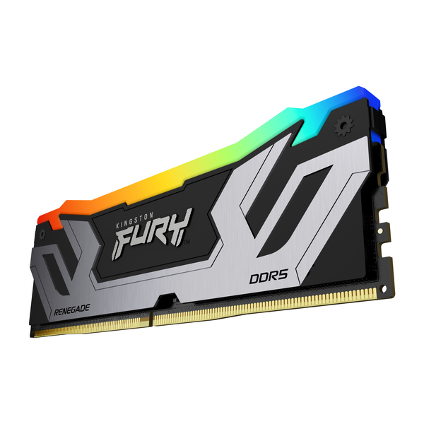 Kingston Fury Renegade RGB 48 Gt (2x24Gt) 8400 MHz, CL40, DDR5 XMP -muisti, musta/hopea