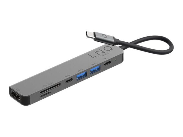 ELEMENTS LINQ 7in1 USB-C Multiport Hub Space Grey