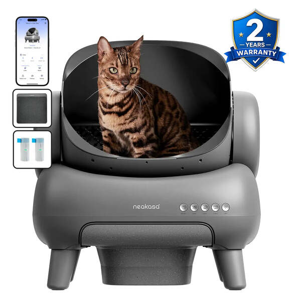 NEAKASA M1 Smart Self-Cleaning Cat Litter Box, Grey