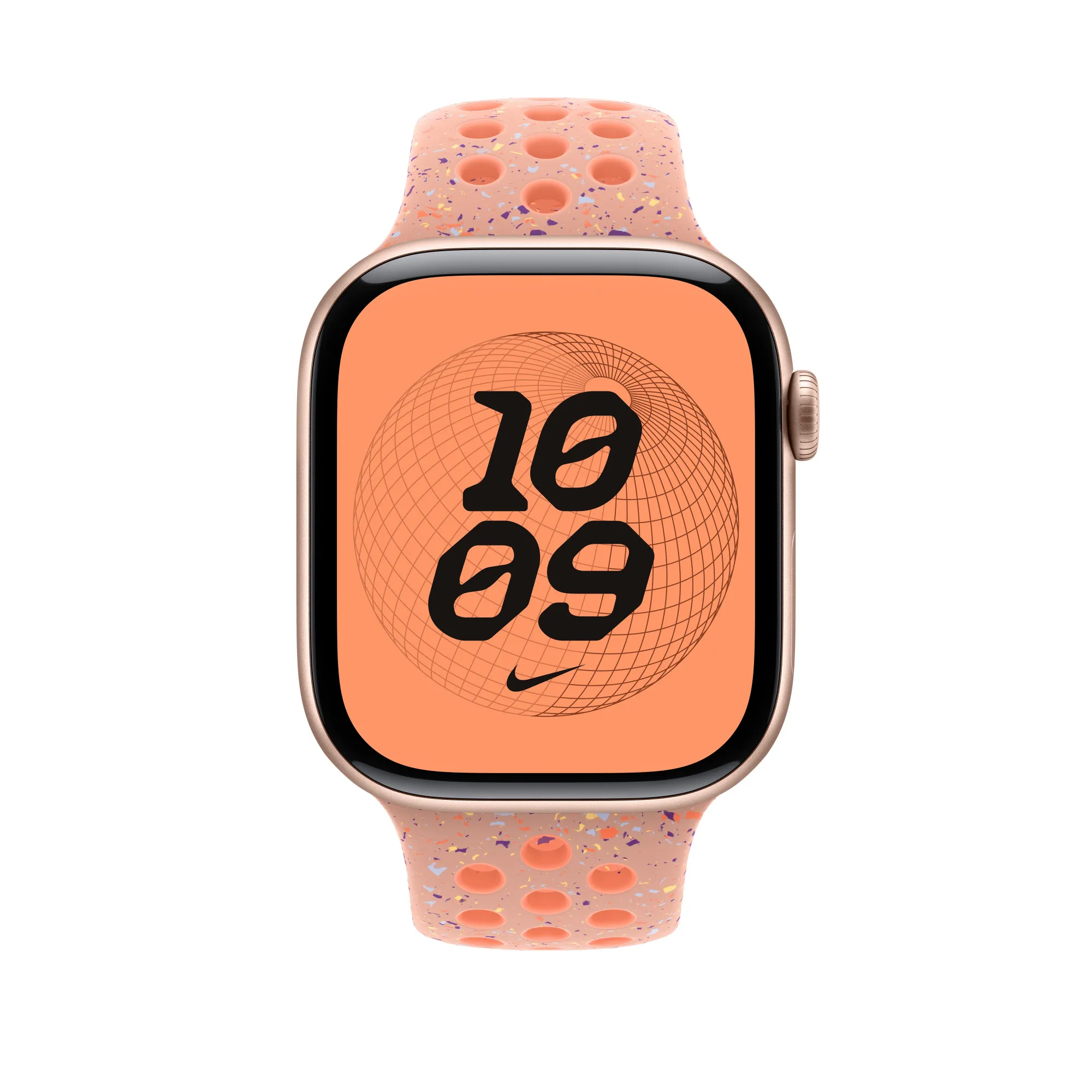 Apple Watch 46 mm Nike-sportband, alpenglow pink, M/L