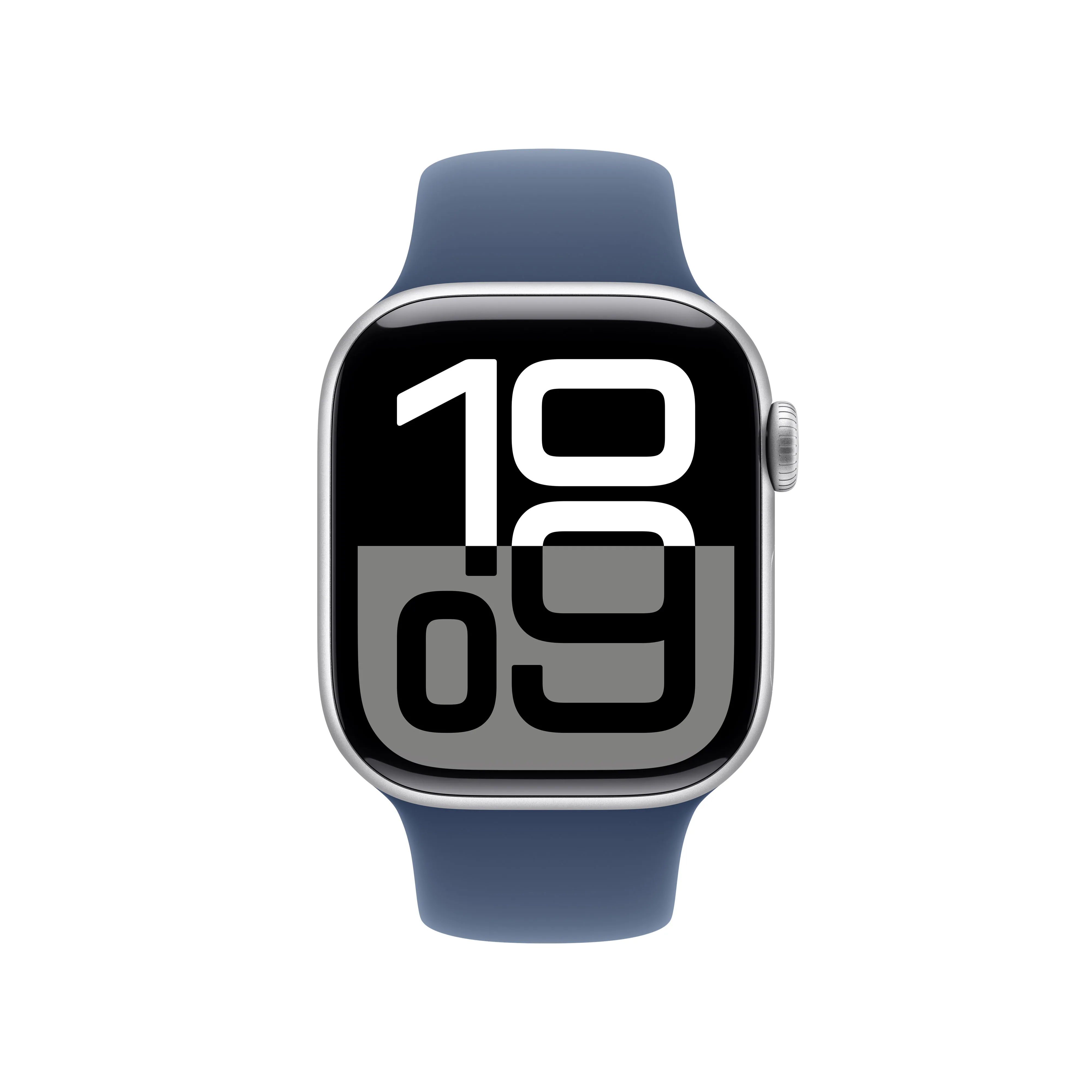 APPLE Watch Series 10 GPS + Cellular 42mm Silver Aluminium Case with Denim Sport Band - M/L