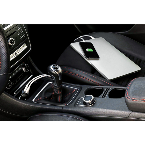 Dual Power Delivery Car Charger USB-C 27W x 2.4AMP (12W)