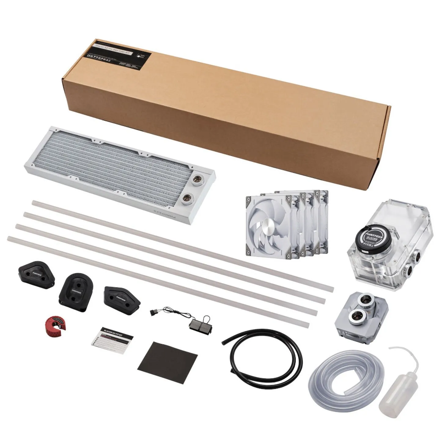Phanteks Glacier EZ-Fit 360 D30-KIT, Water-Cooling Kit, White