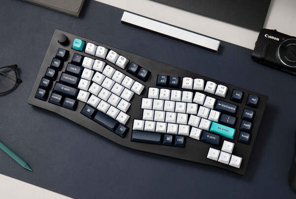 Keychron Q10 Max Q10M-M4-BO 75% Alice Wireless Mechanical Ergonomic Gaming Keyboard, Gateron Jupiter, Carbon Black