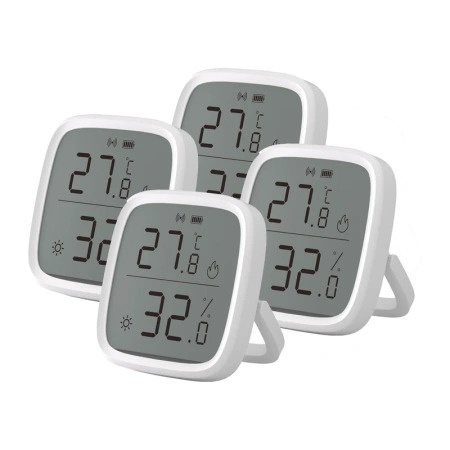 SONOFF SNZB-02D (4-pack) - Zigbee 3.0 temperatur- och fuktighetssensor, Vit