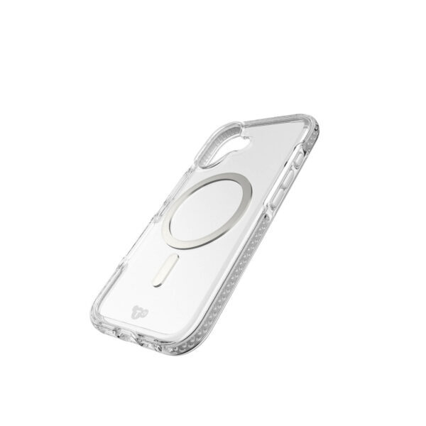Tech21 Evo Crystal MagSafe Case for iPhone 17, Clear/Silver