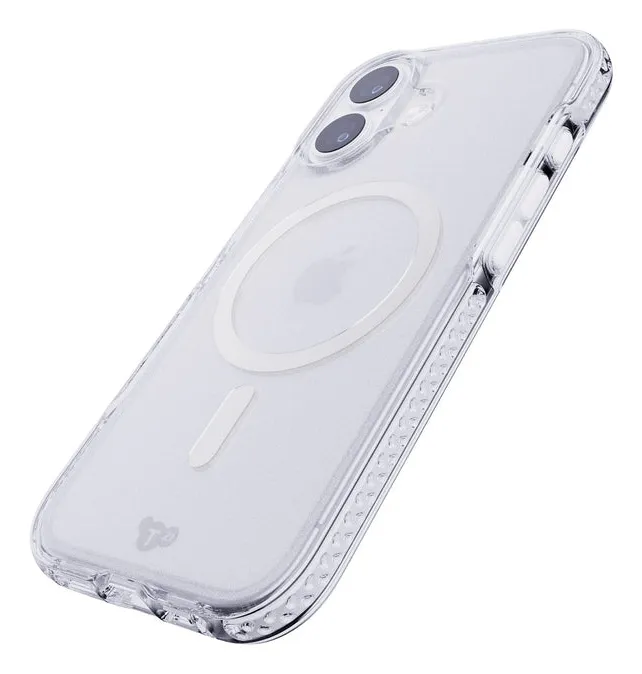 Tech21 Evo Crystal MagSafe Case for iPhone 17, Clear/Silver