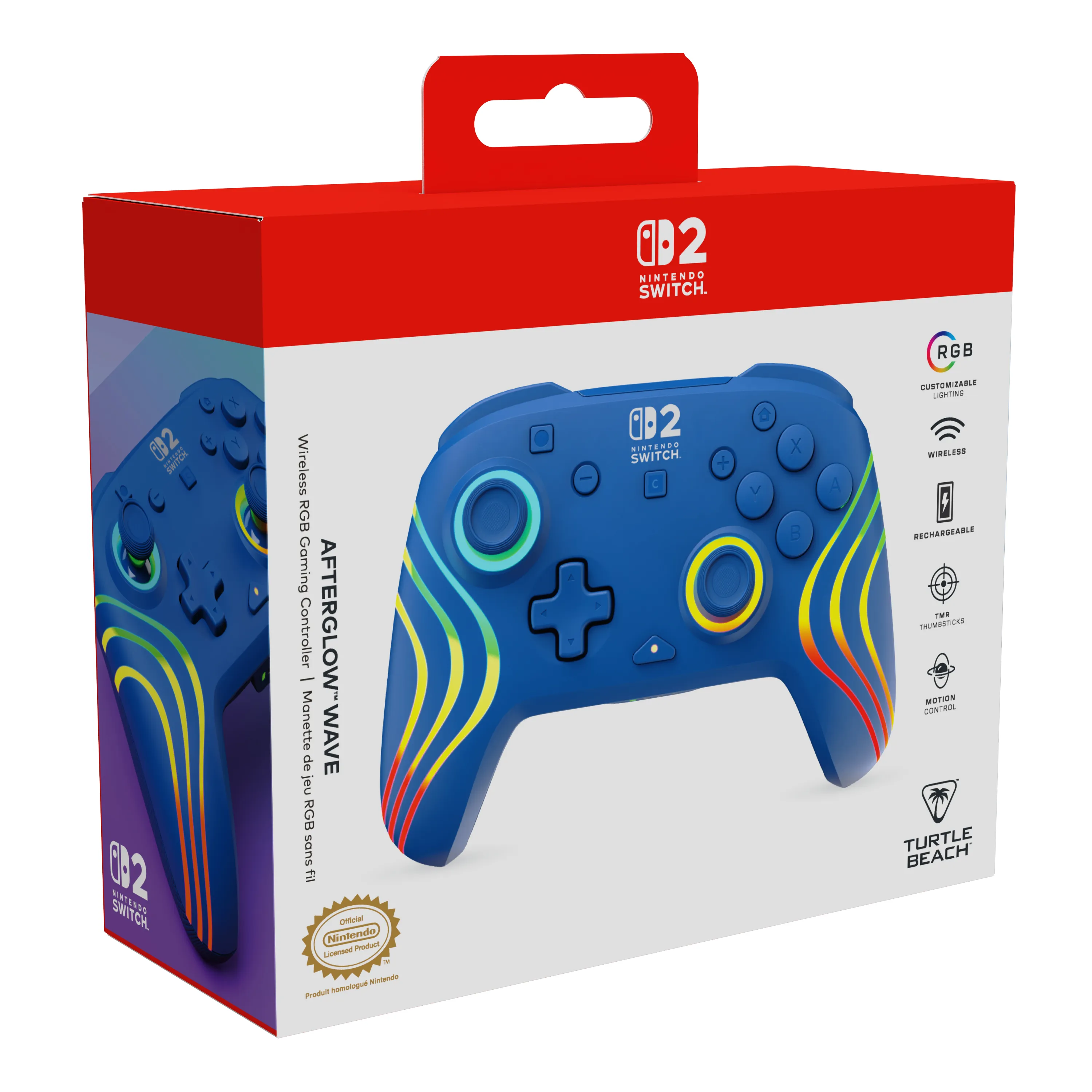 Turtle Beach Afterglow Wave tr&aring;dl&ouml;s handkontroll f&ouml;r Nintendo Switch - Bl&aring;